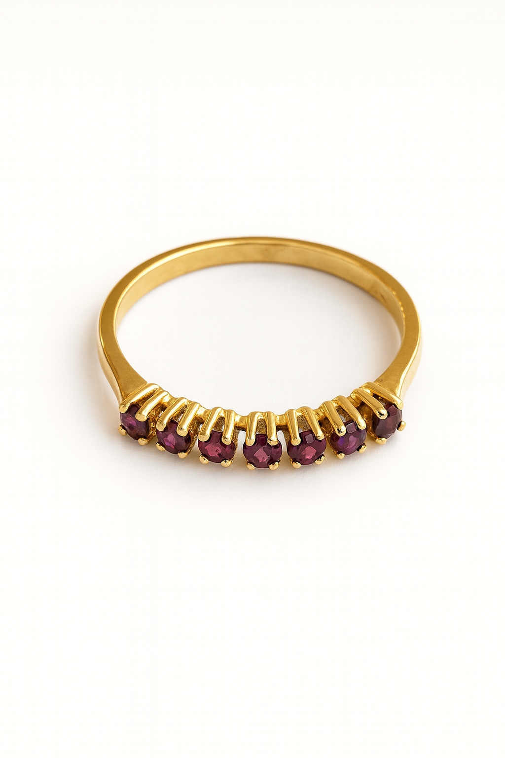 Anillo Medio Rivier con Rubíes