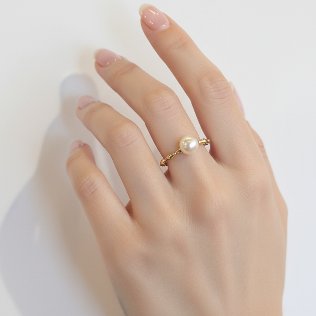 Anillo Anudado con Perla Mikimoto